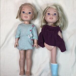American Girl Wellie Wisher Set Of 2 Camille Dolls - FOR PARTS OR REPAIR